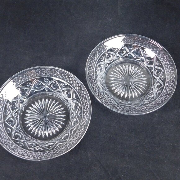 2 Imperial Glass Cape Cod Clear Flared Bowl 6.75" Pressed Cereal Soup Serving - Picture 10 of 12